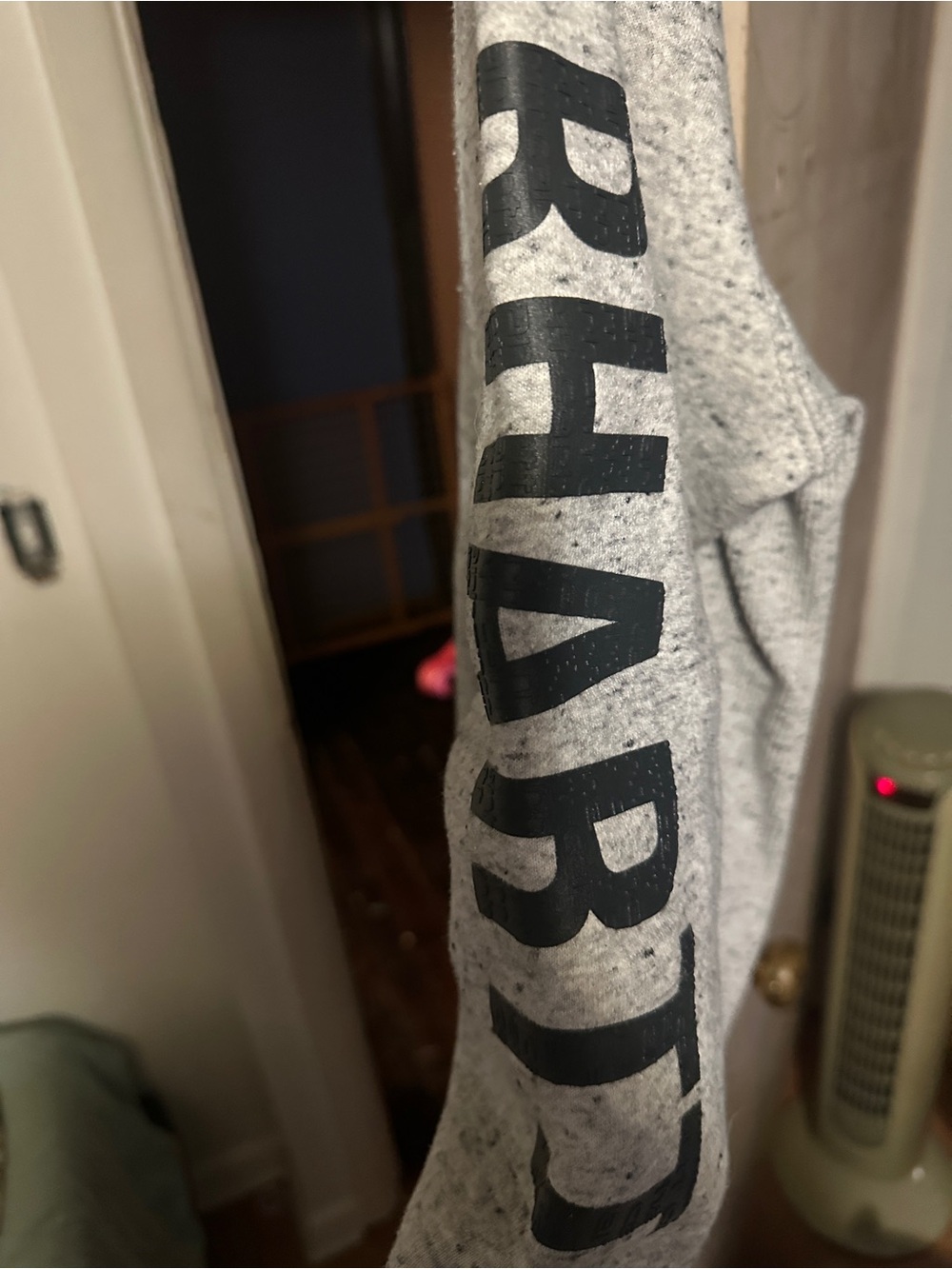 Carhartt Gray Sweatshirt with Black Sleeve Logo